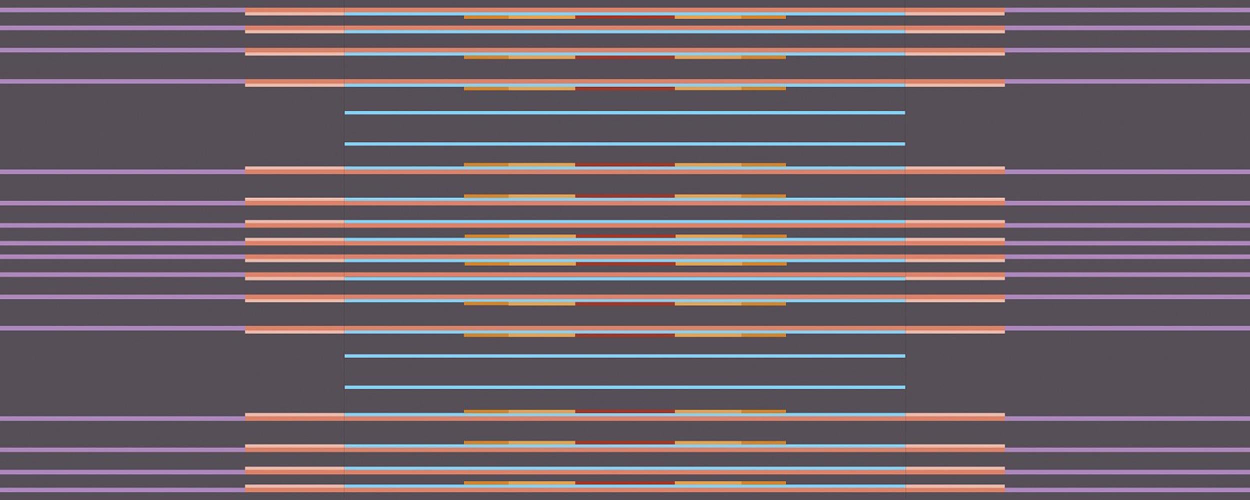 Trittico Chorale 1 - audace astrazione geometrica, modernista, acrilico su tela - Painting di Burton Kramer