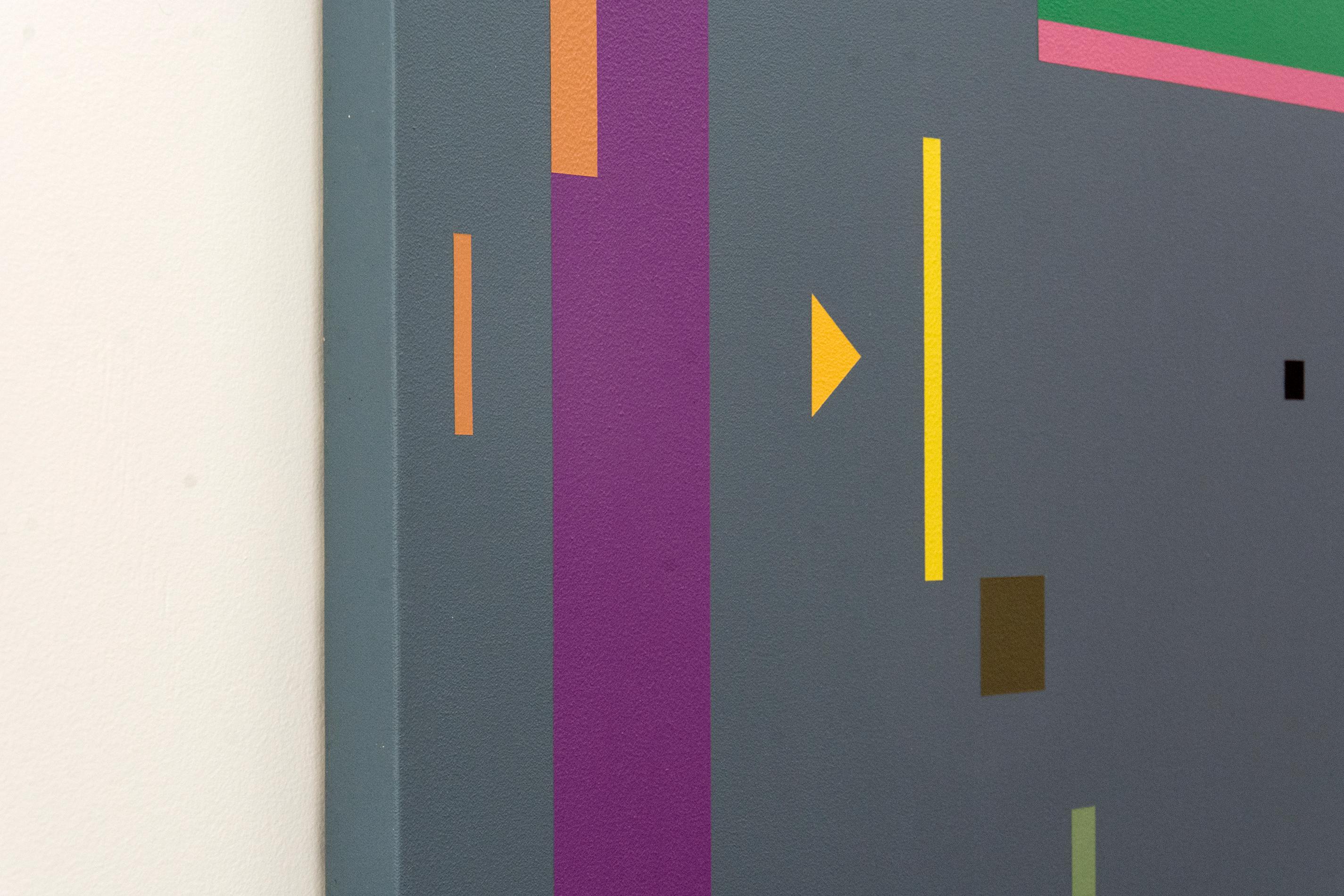 Contradance 1 - abstraction géométrique dynamique et géométrique, acrylique moderniste sur toile - Contemporain Painting par Burton Kramer
