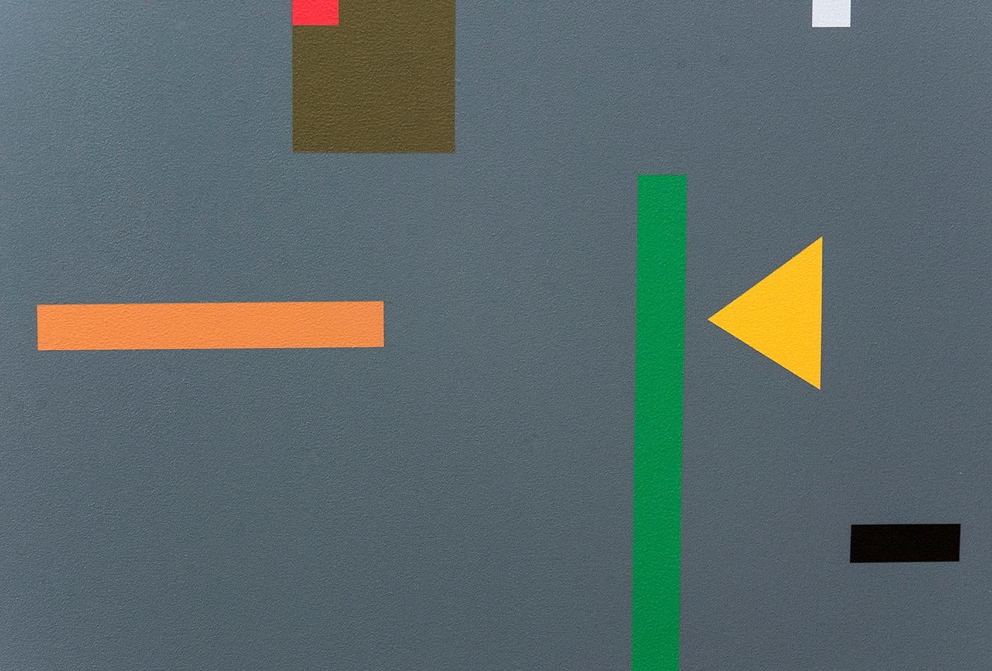 Contradance 1 - abstraction géométrique dynamique et géométrique, acrylique moderniste sur toile en vente 1