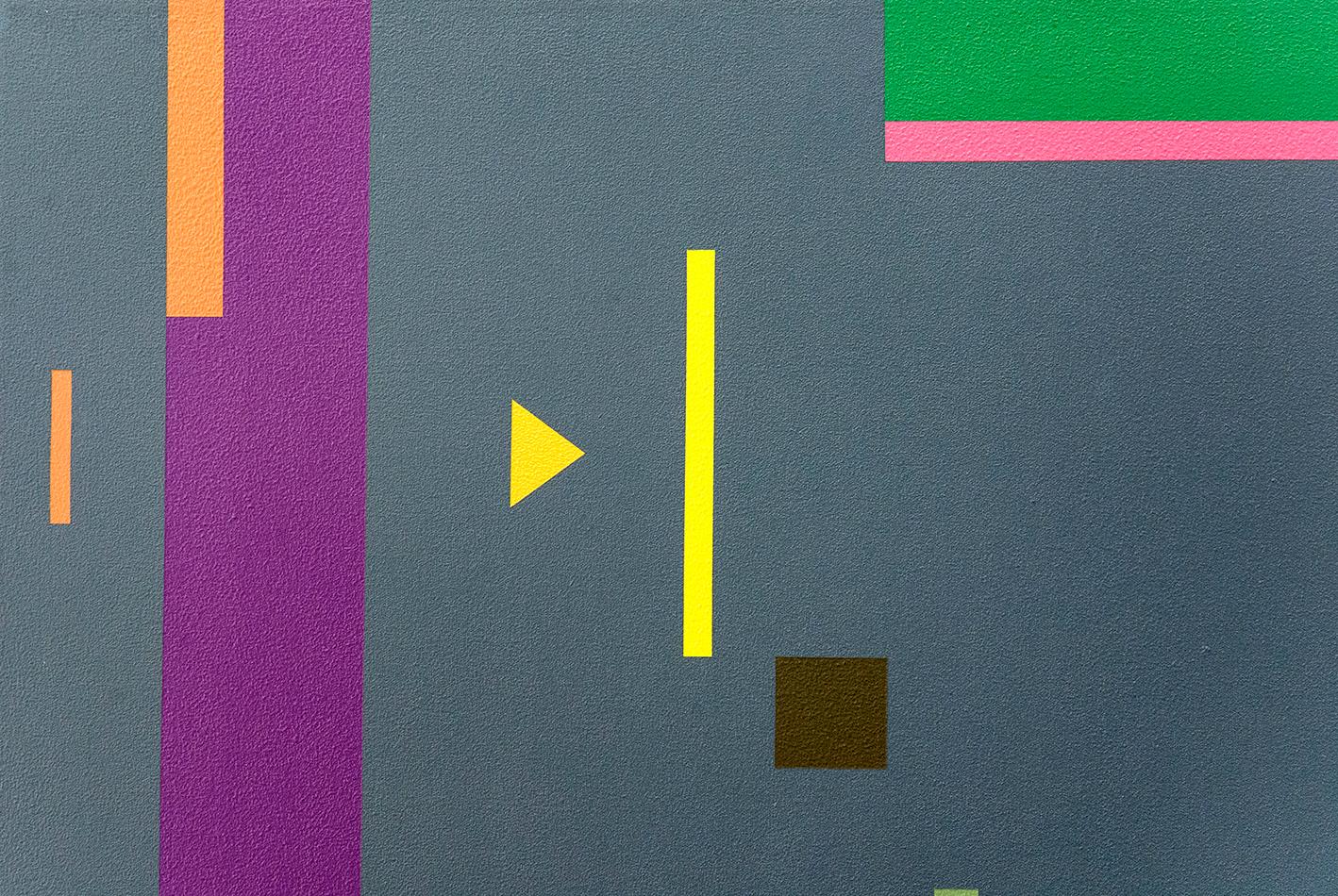 Contradance 1 - abstraction géométrique dynamique et géométrique, acrylique moderniste sur toile en vente 2