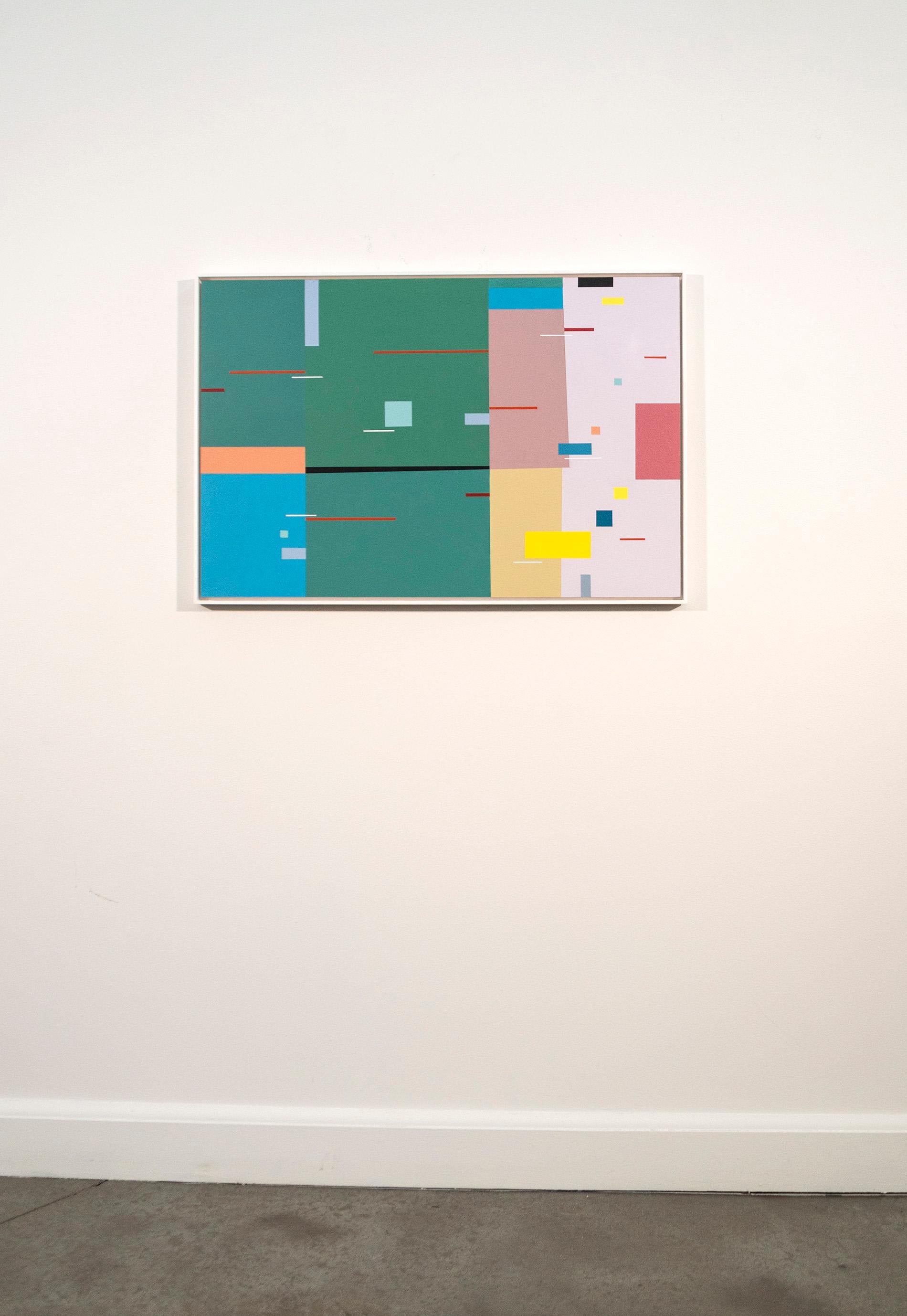 Divertimento #2 - contemporary, geometric abstract, acrylic on panel For Sale 1