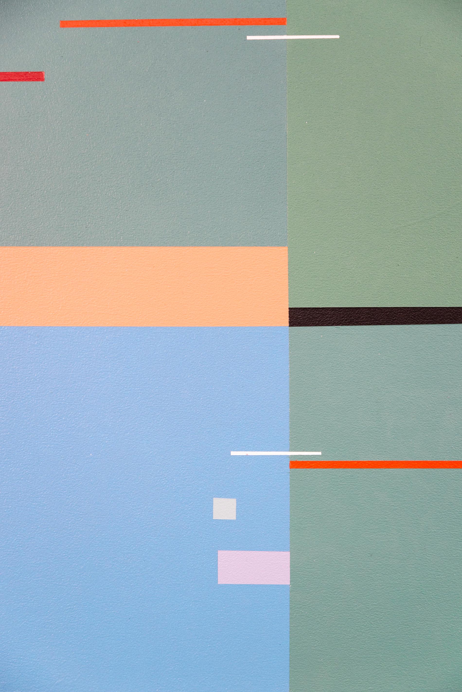 Divertimento #2 - contemporary, geometric abstract, acrylic on panel For Sale 2