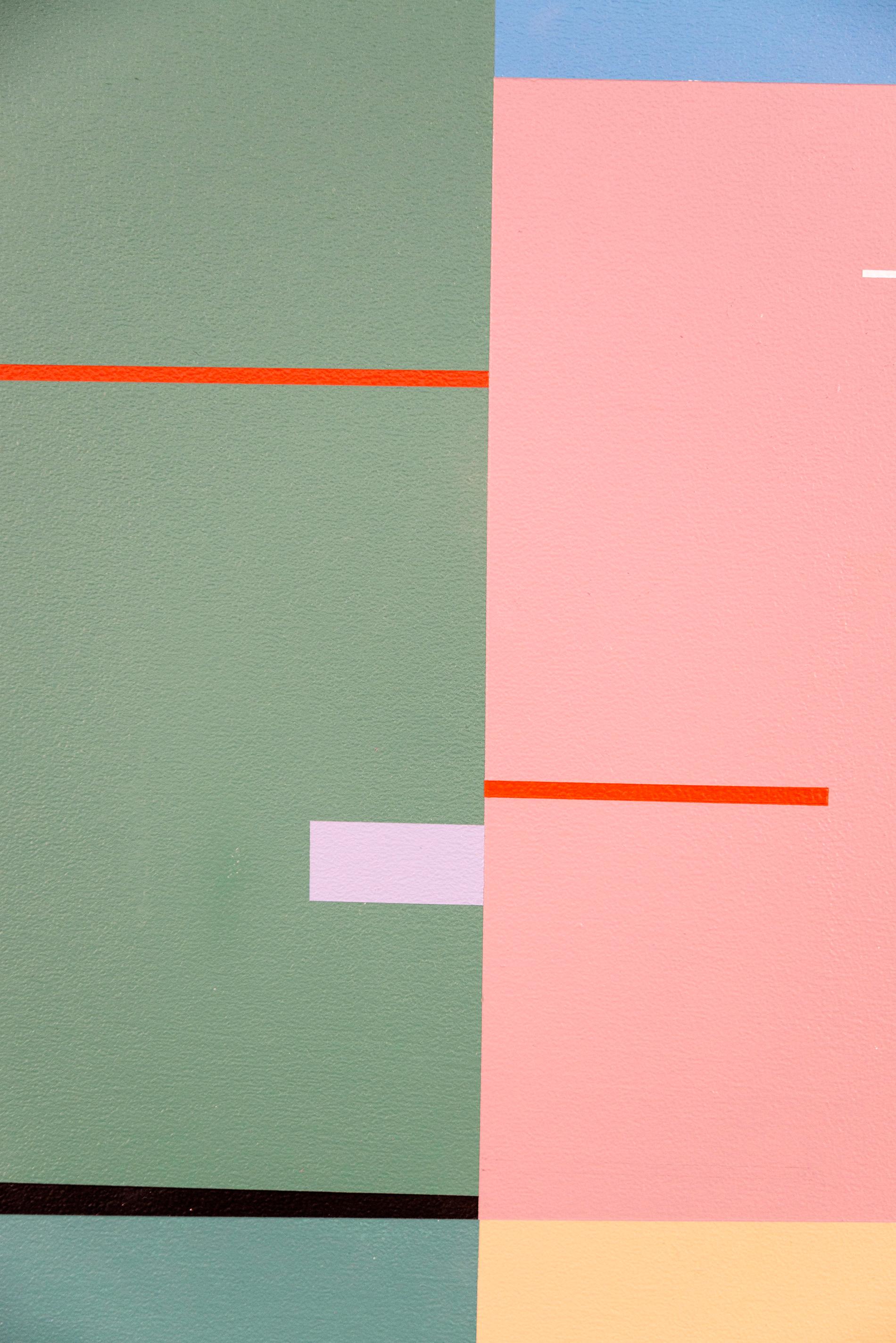 Divertimento #2 - contemporary, geometric abstract, acrylic on panel For Sale 3