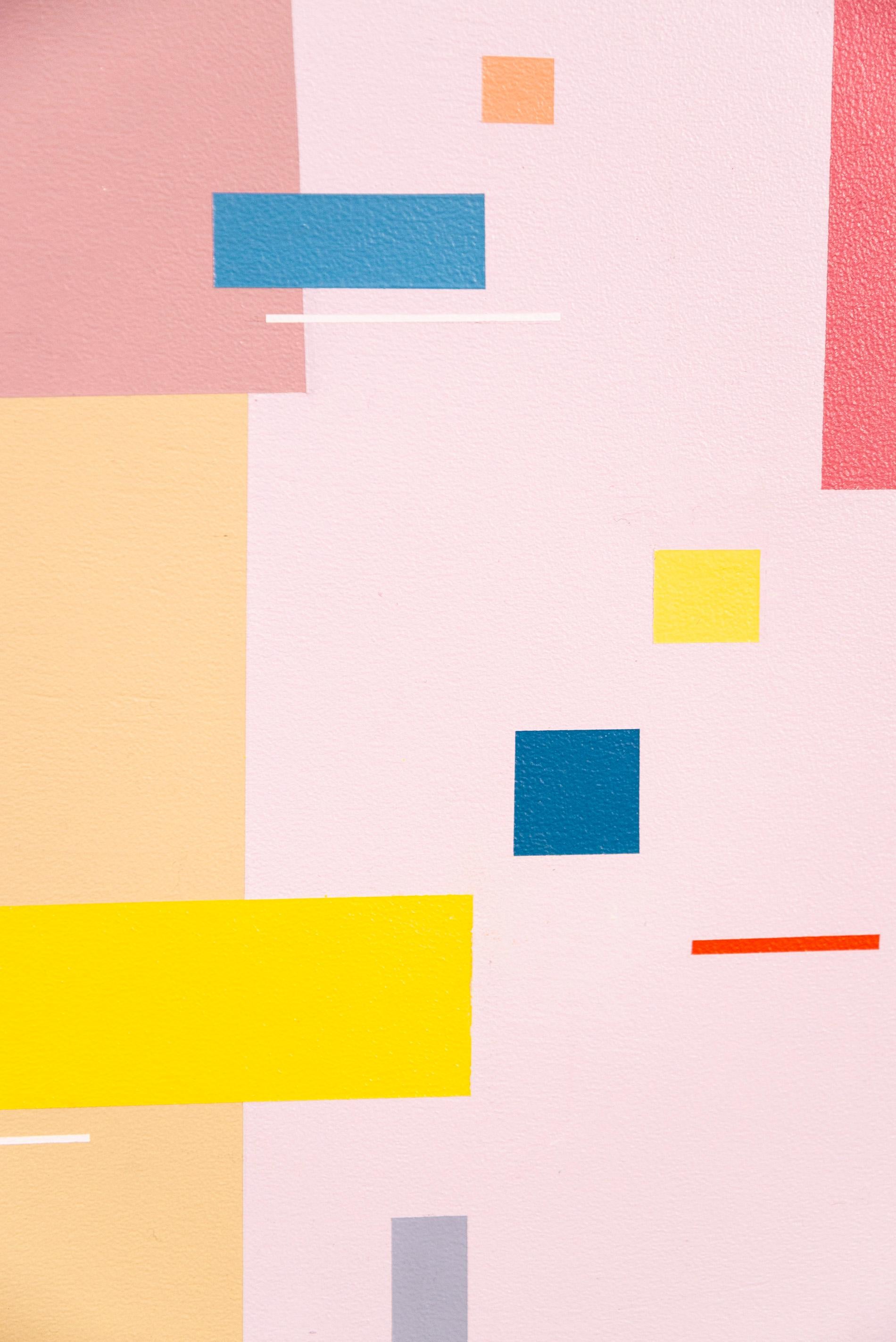 Divertimento #2 - contemporary, geometric abstract, acrylic on panel For Sale 4
