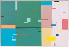 Divertimento #2 - contemporary, geometric abstract, acrylic on panel