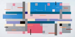 Divertimento 2023 - contemporary, geometric abstract, acrylic on panel