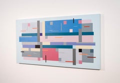 Divertimento 2023 - abstrait géométrique contemporain, acrylique sur panneau