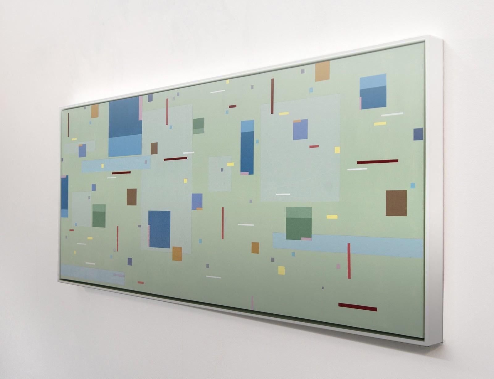 Divertimento - colourful, geometric abstraction, modernist, acrylic on canvas - Painting by Burton Kramer
