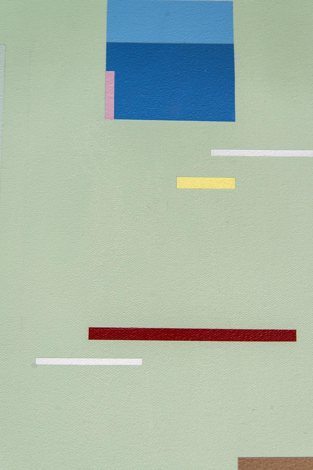 Divertimento - colourful, geometric abstraction, modernist, acrylic on canvas - Contemporary Painting by Burton Kramer
