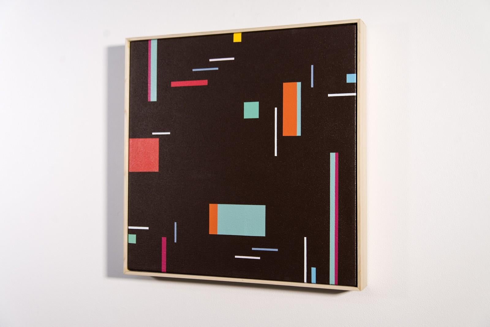 Epiphany 6 - bold colourful, geometric abstraction, modernist, acrylic on canvas - Painting by Burton Kramer