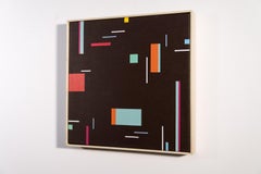6 - kühne, farbenfrohe, geometrische Abstraktion, modernistische, Acryl auf Leinwand
