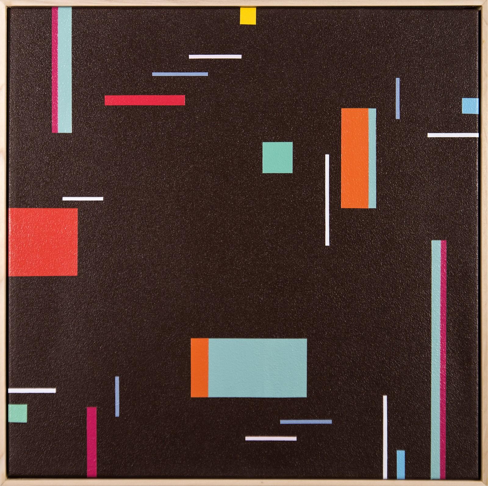 Abstract Painting Burton Kramer - Epiphany 6 - abstraction géométrique audacieuse et colorée, moderniste, acrylique sur toile