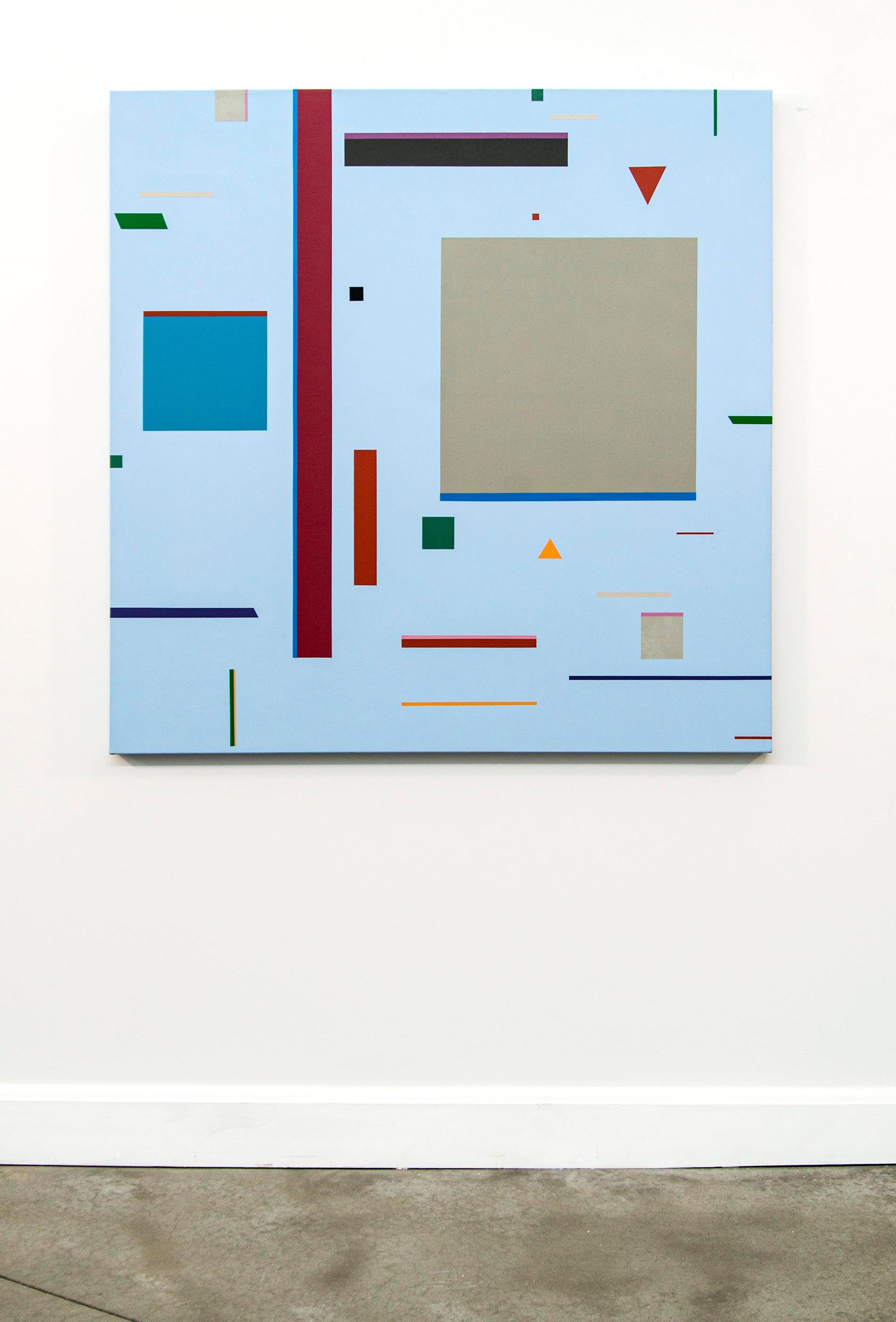 Fanfare #7 - modernist, contemporary, geometric abstract, acrylic on canvas - Painting by Burton Kramer