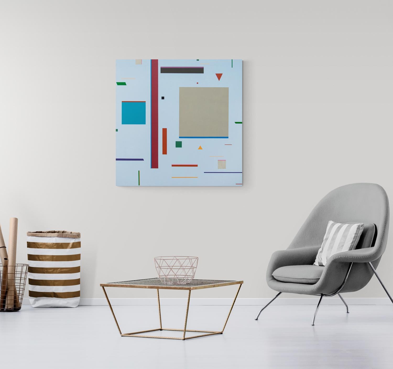 Fanfare #7 - modernist, contemporary, geometric abstract, acrylic on canvas For Sale 1
