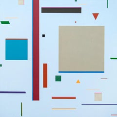 Fanfare #7 - modernista, contemporaneo, astratto geometrico, acrilico su tela
