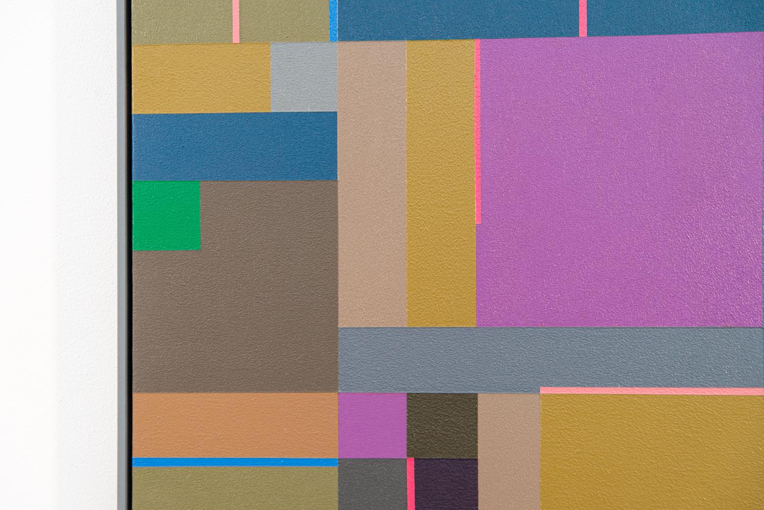 Fugue 4 - colourful, geometric abstraction, modernist, acrylic on canvas 1