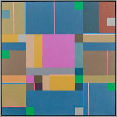 Fugue 4 - colourful, geometric abstraction, modernist, acrylic on canvas