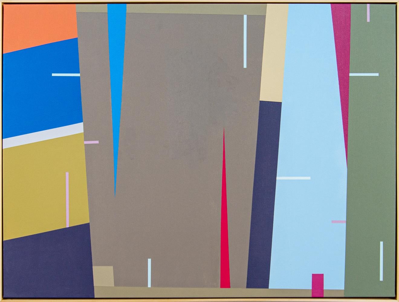Long Live Sarastro 2 - colourful, geometric abstraction, acrylic on panel