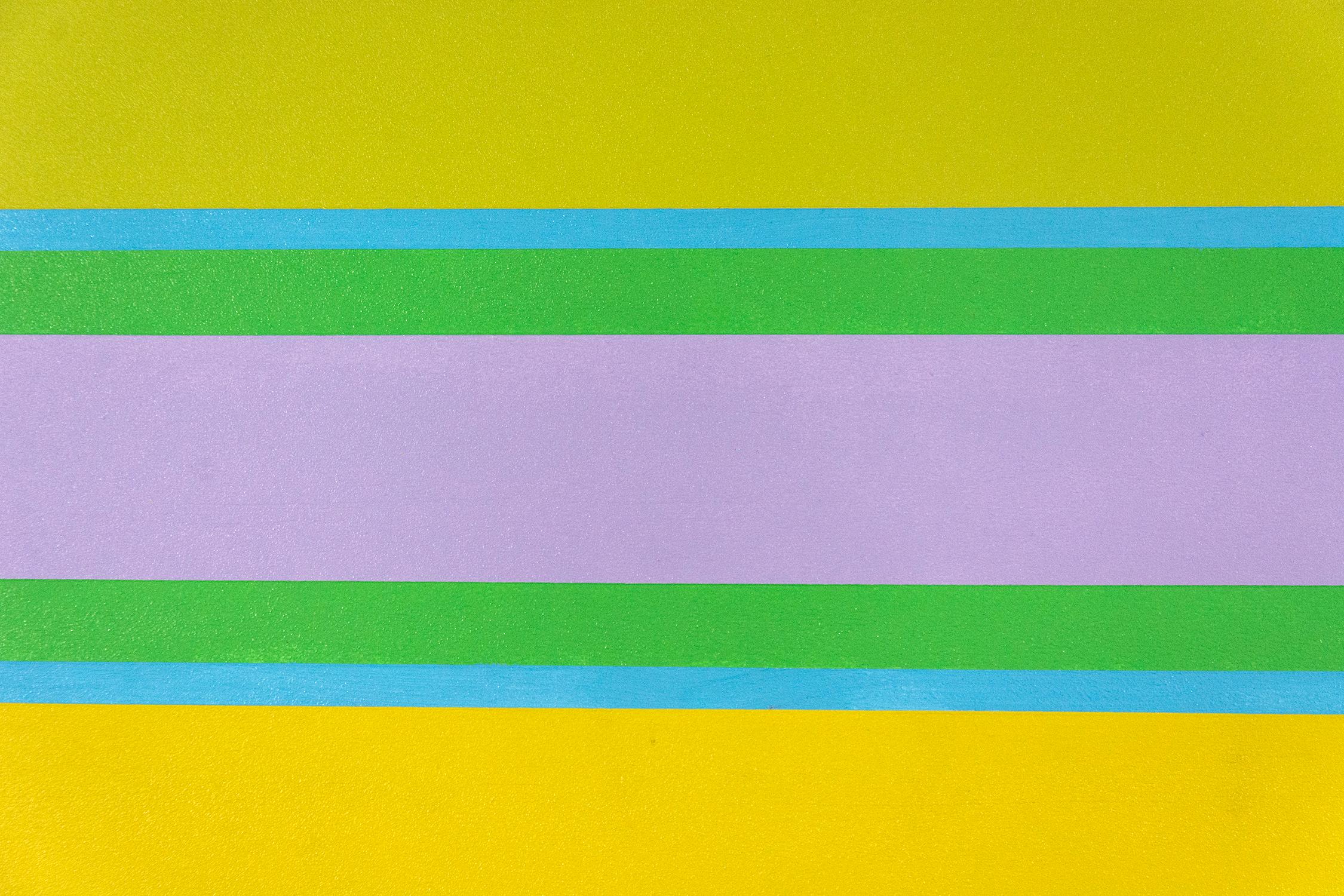 Oasis 7 - lebendige, farbenfrohe geometrische Abstraktion, modernist, Acryl auf Leinwand (Geometrische Abstraktion), Painting, von Burton Kramer