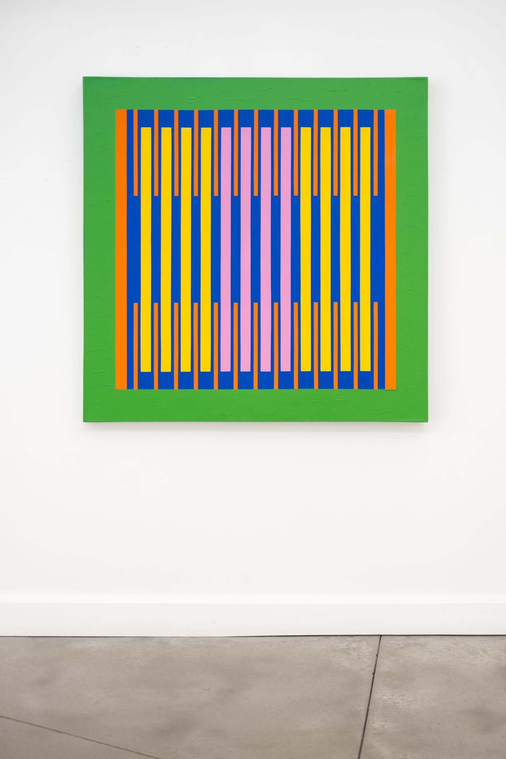 Questo quadro geometrico moderno di Burton Kramer è stato ispirato dalla musica.
 
Apprezzati come pionieri del design grafico canadese, i dipinti lirici di Burton Kramer sono stati riconosciuti in tutto il mondo. Un modernista la cui forma