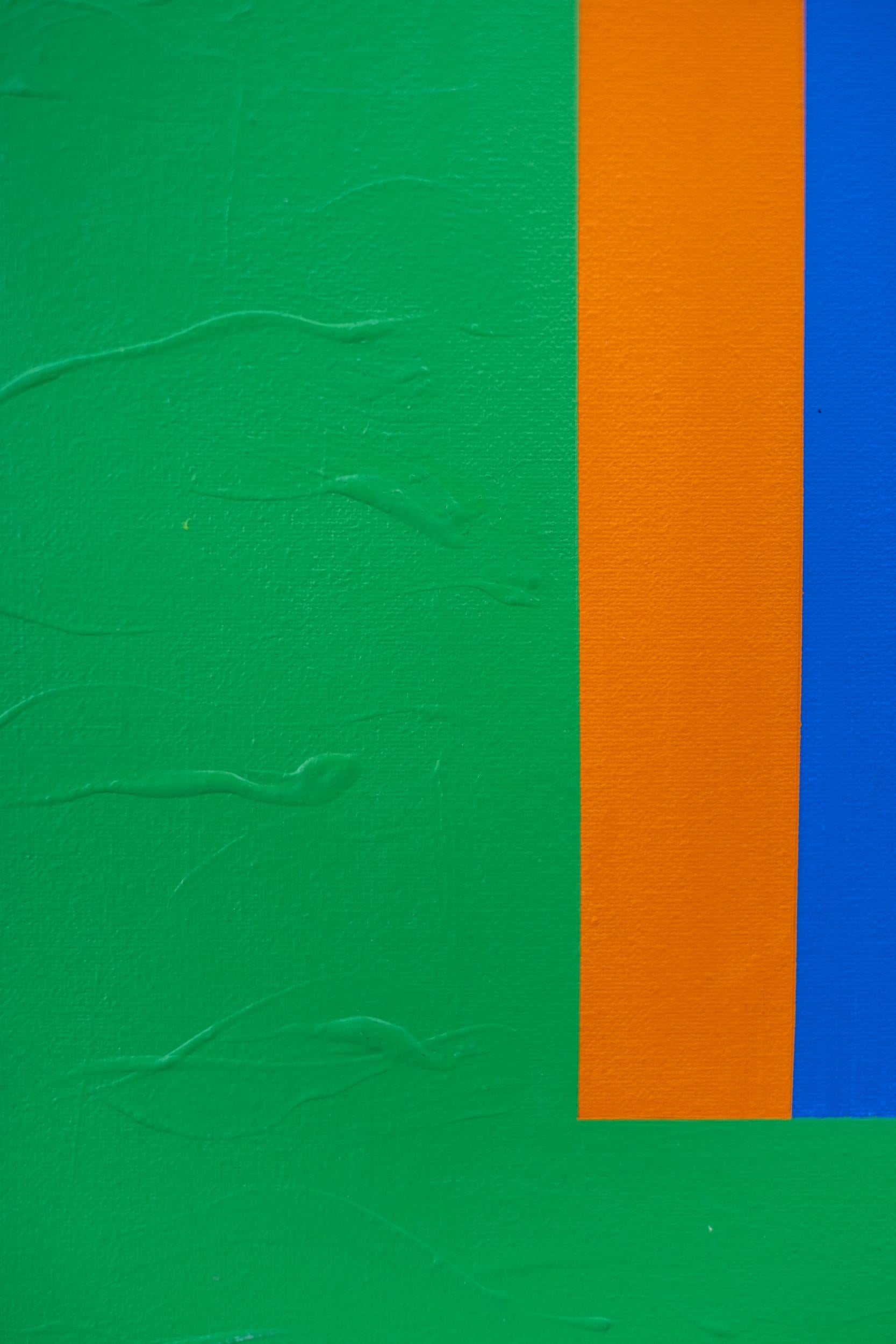 Radiant - contemporaneo, astrazione geometrica, modernista, acrilico su tela in vendita 3