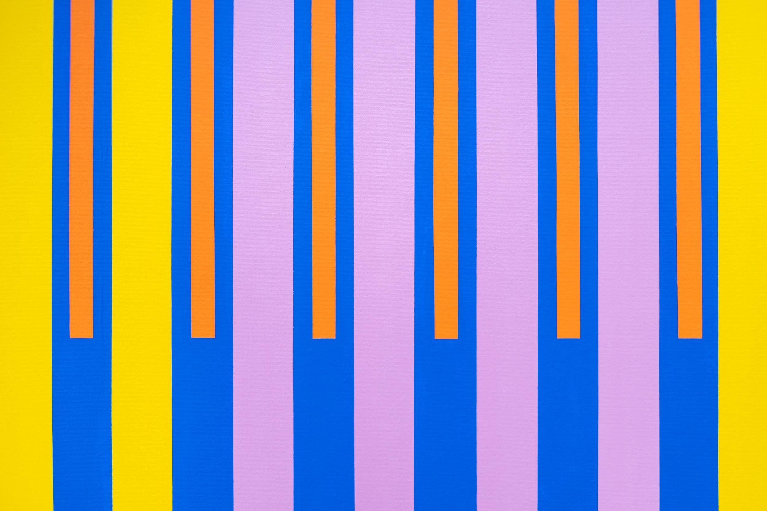 Radiant - contemporaneo, astrazione geometrica, modernista, acrilico su tela in vendita 4