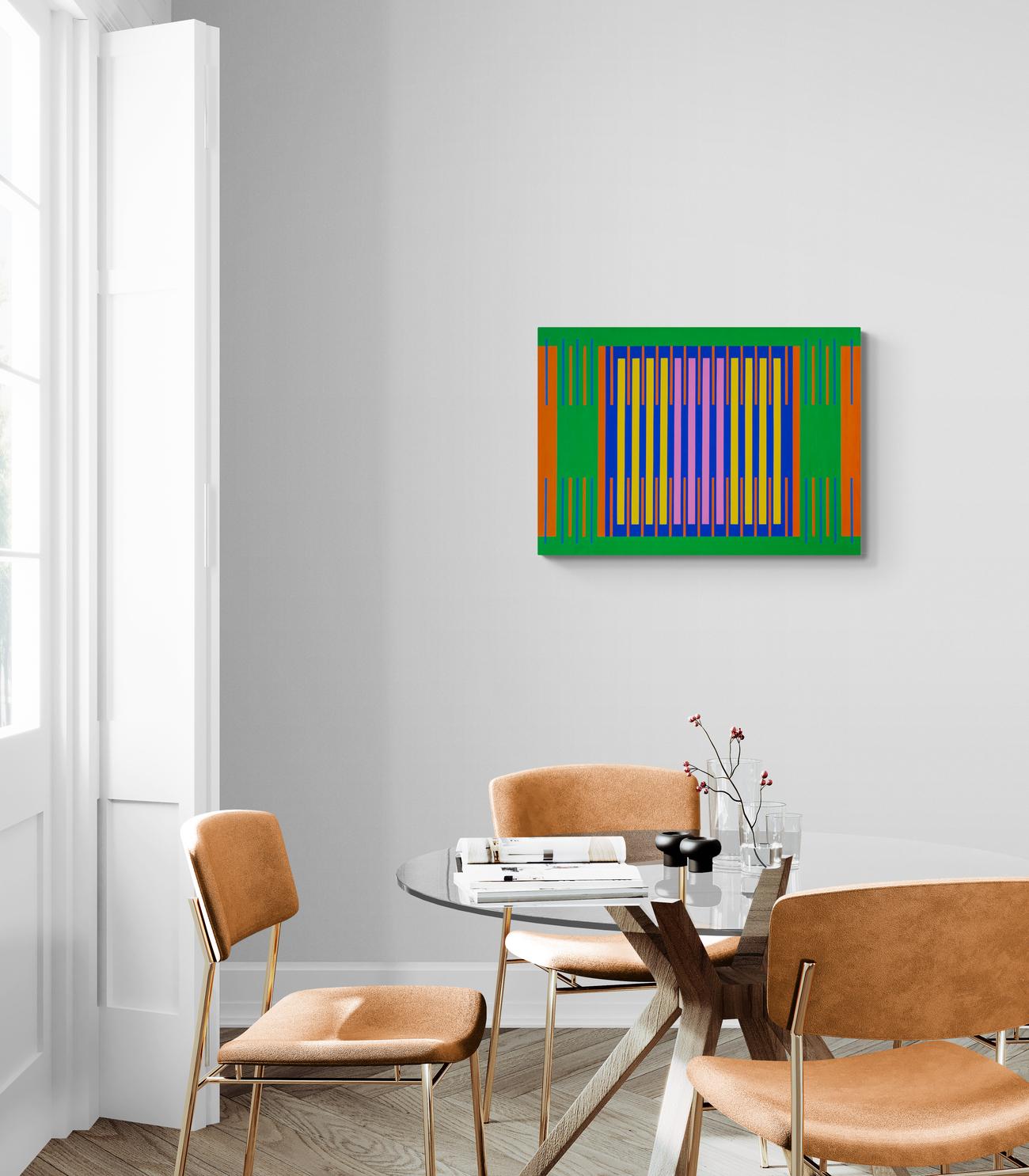 Strahlend  - Contemporary, Modern, Geometrische Abstraktion, Acryl auf Leinwand im Angebot 9