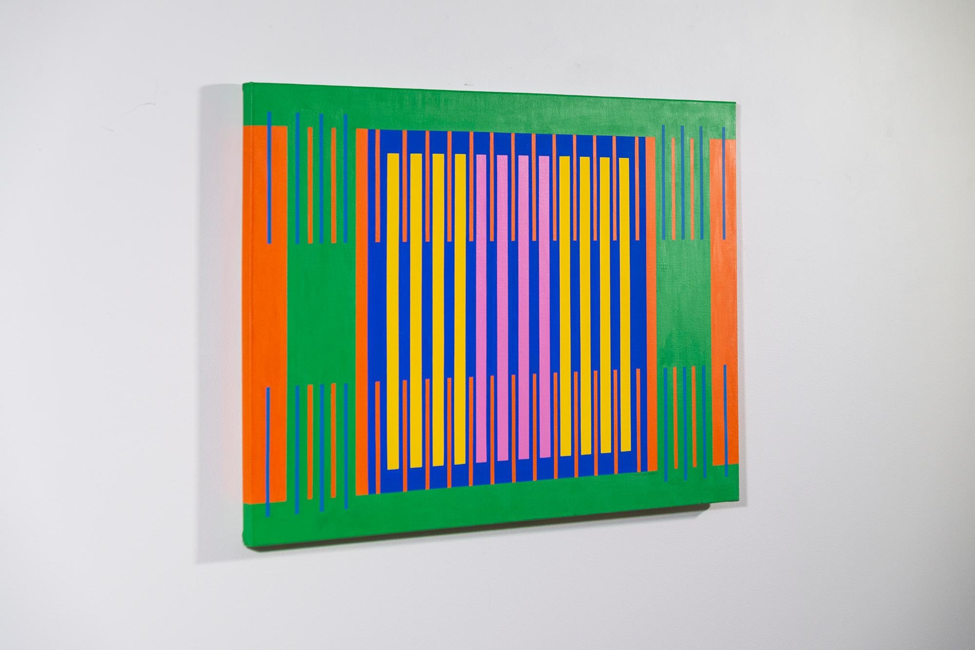 Strahlend  - Contemporary, Modern, Geometrische Abstraktion, Acryl auf Leinwand im Angebot 2