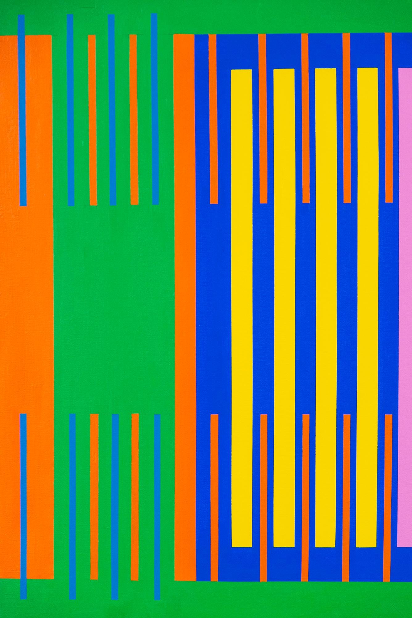 Strahlend  - Contemporary, Modern, Geometrische Abstraktion, Acryl auf Leinwand im Angebot 3