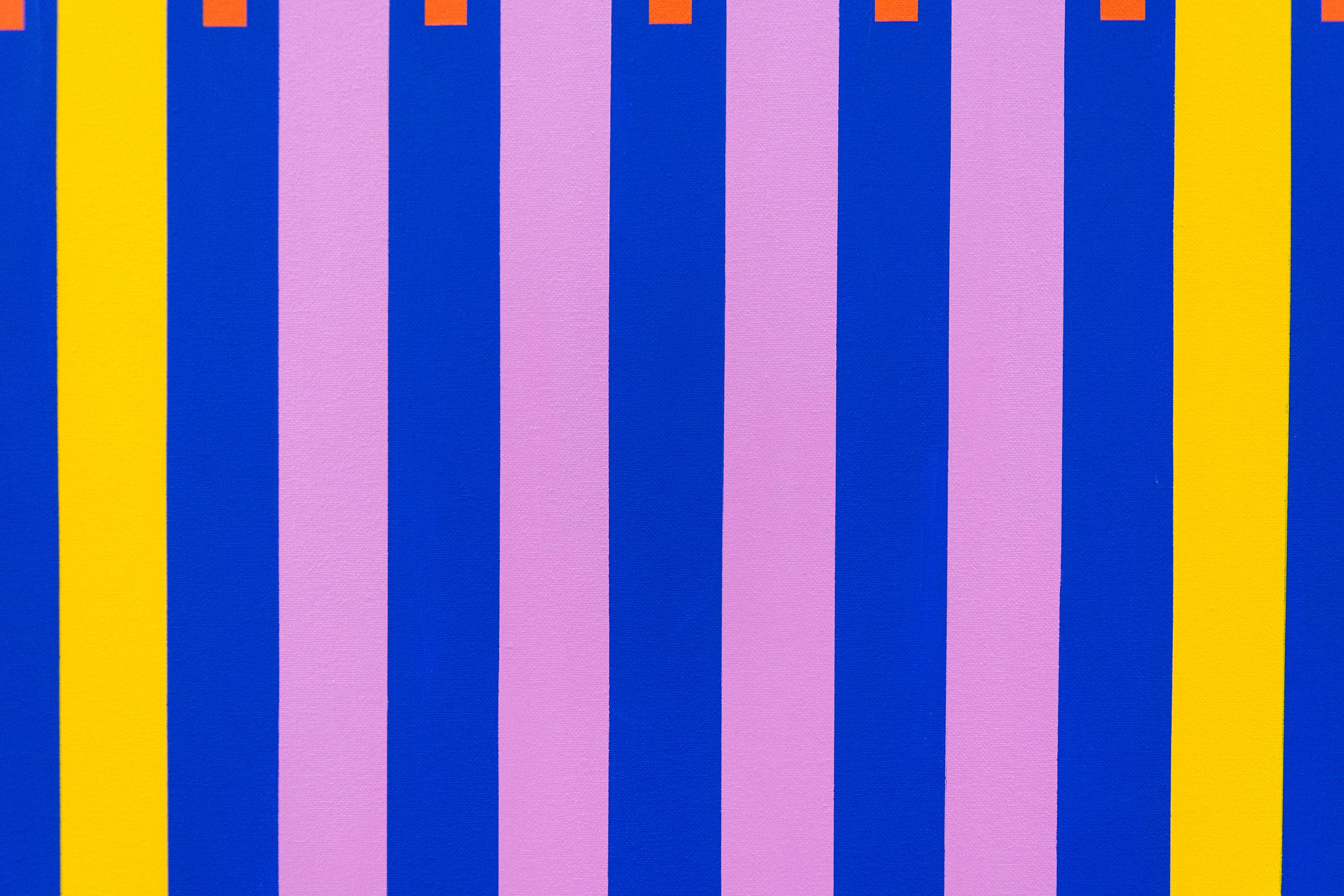 Radiant - abstraction géométrique colorée, moderniste, acrylique sur toile - Contemporain Painting par Burton Kramer