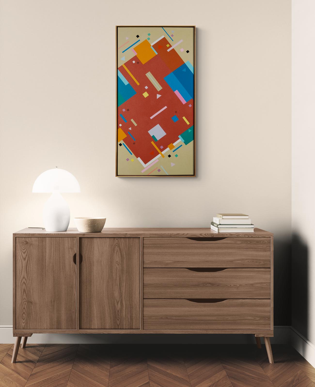 Rondò n. 3 -  modernista, contemporaneo, astrazione geometrica, acrilico su tela in vendita 6