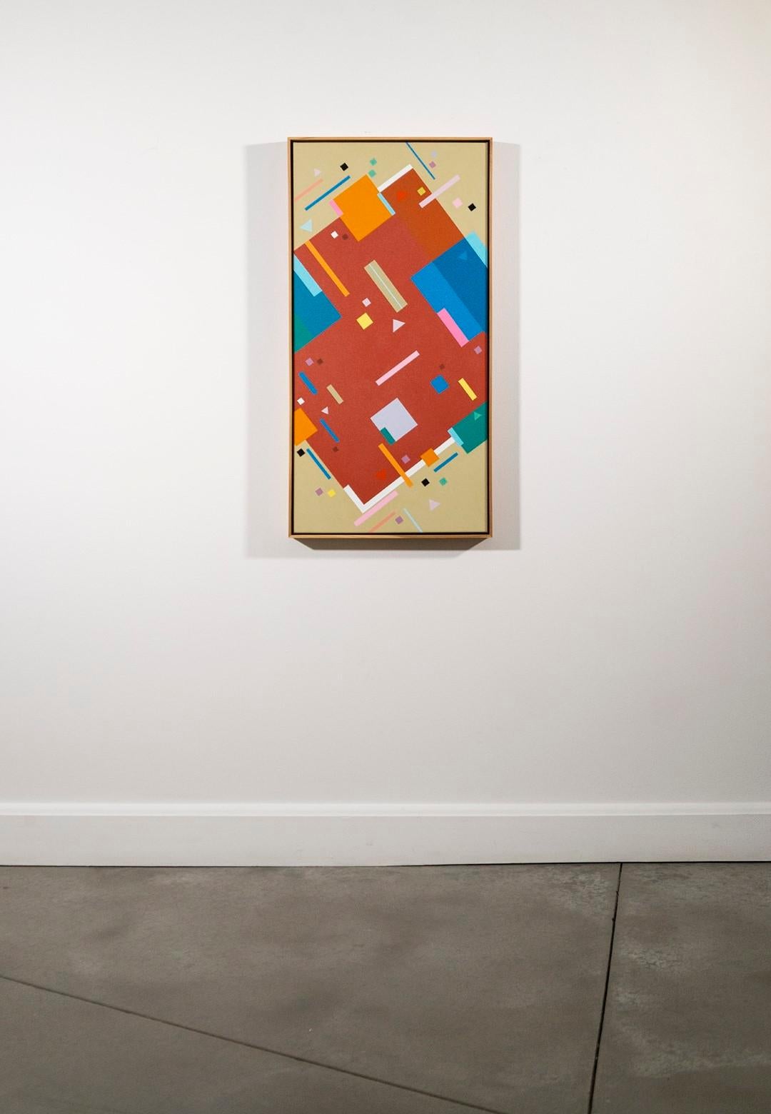 Rondò n. 3 -  modernista, contemporaneo, astrazione geometrica, acrilico su tela - Painting di Burton Kramer