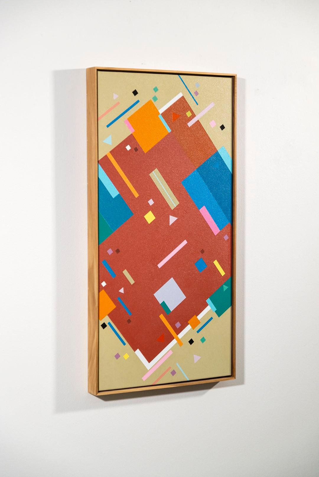 Rondò n. 3 -  modernista, contemporaneo, astrazione geometrica, acrilico su tela - Painting Contemporaneo di Burton Kramer
