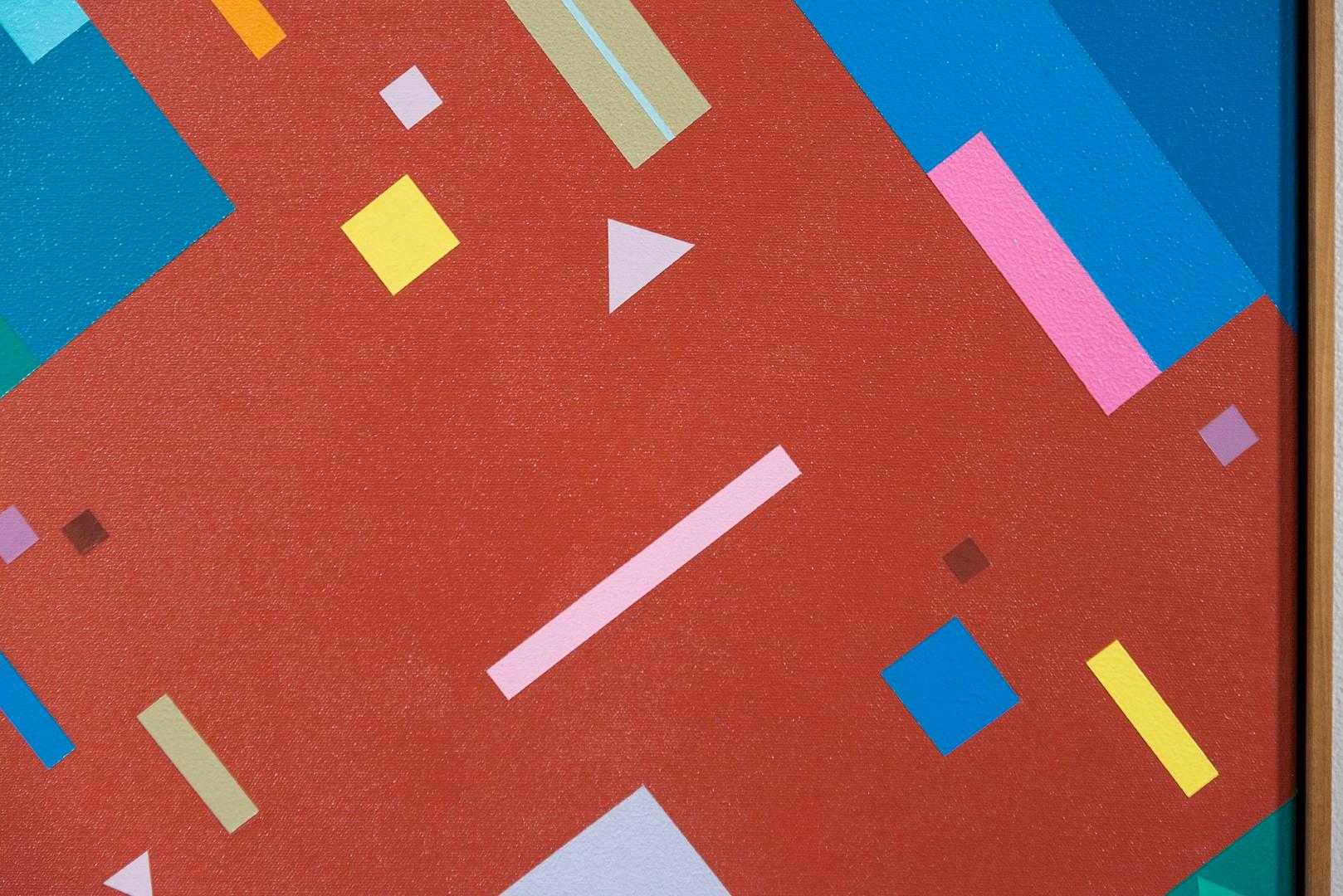 Rondò n. 3 -  modernista, contemporaneo, astrazione geometrica, acrilico su tela in vendita 1