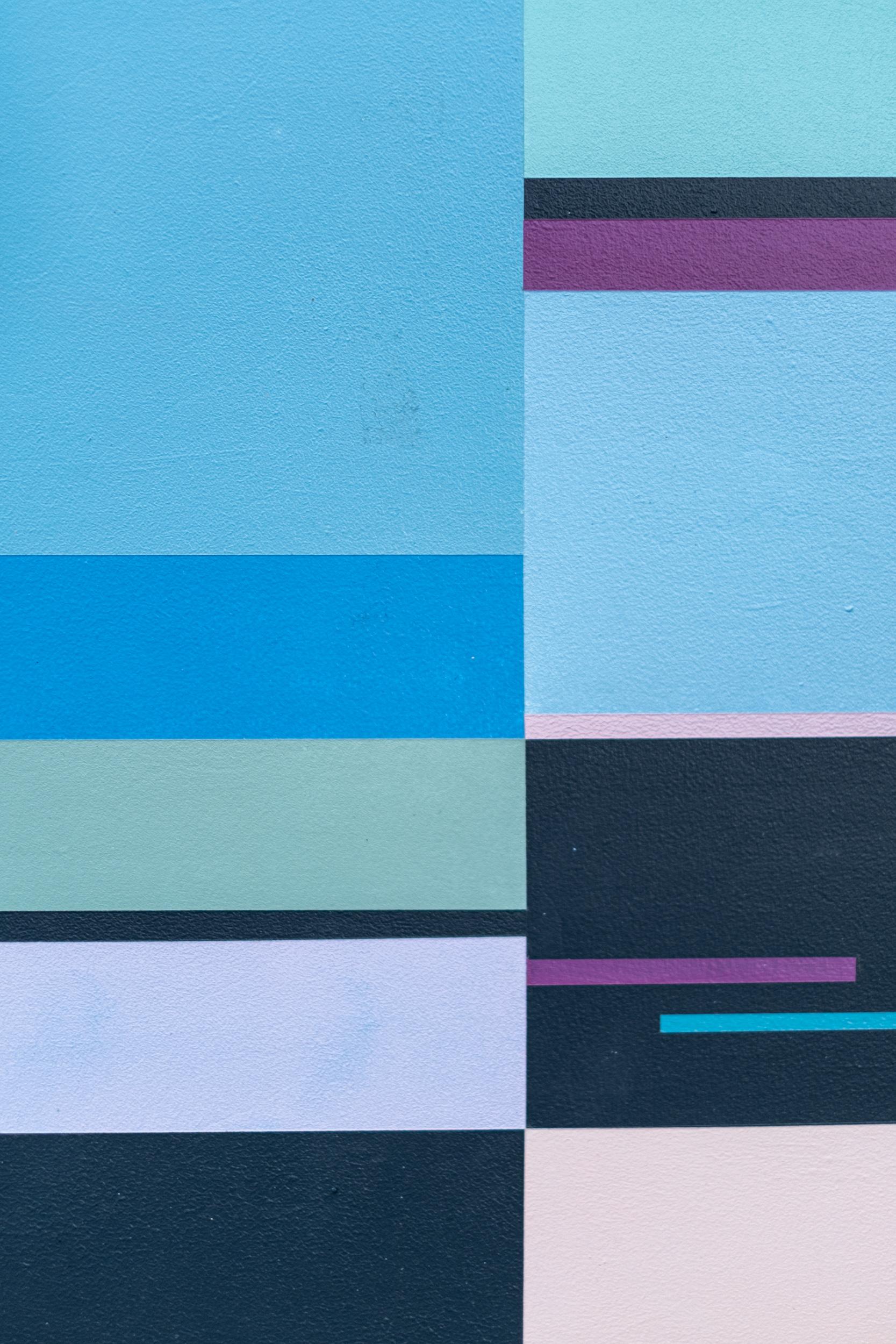 Spring Music – modernistische, geometrische Abstraktion, Acryl auf Tafel im Angebot 8