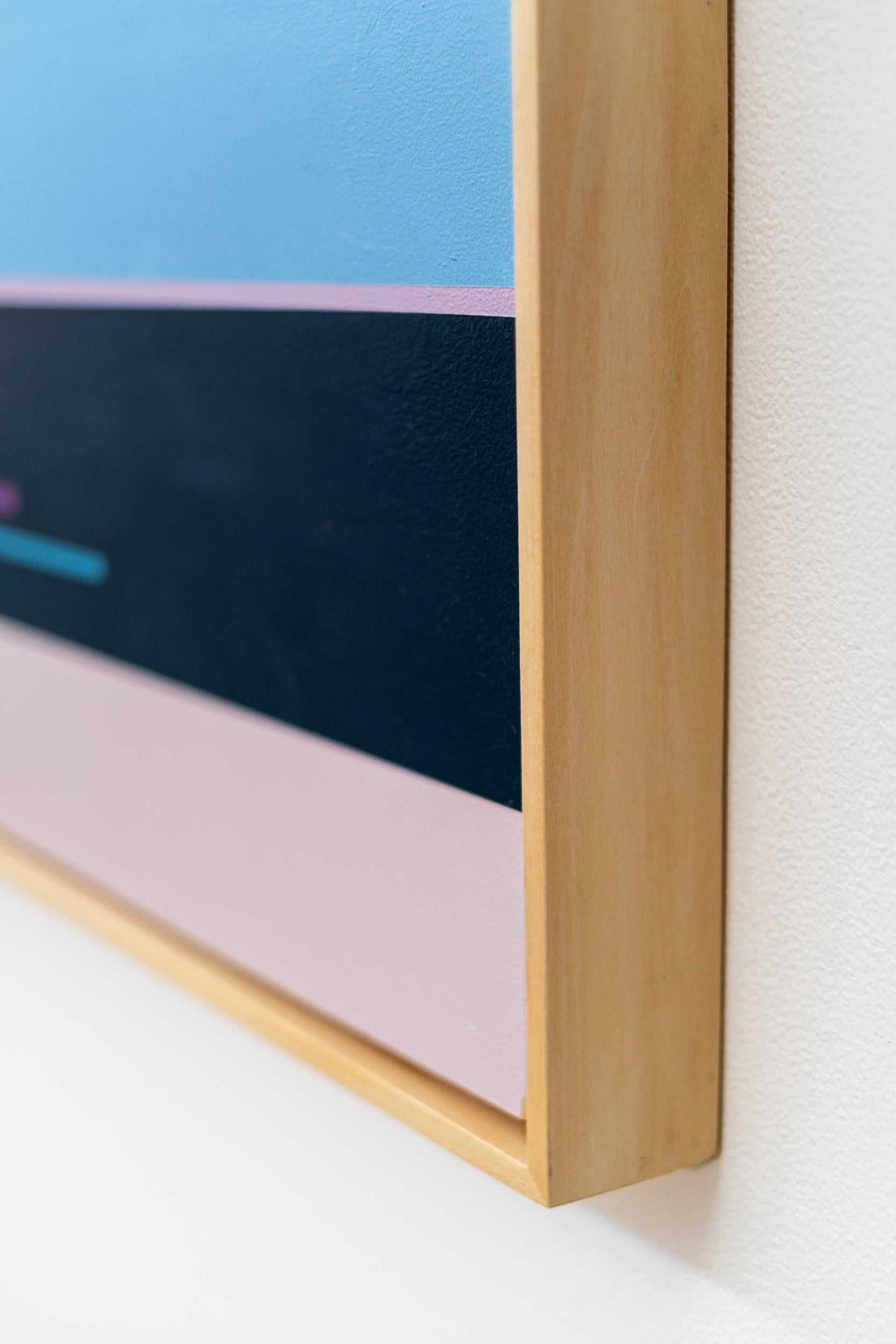 Spring Music – modernistische, geometrische Abstraktion, Acryl auf Tafel im Angebot 9