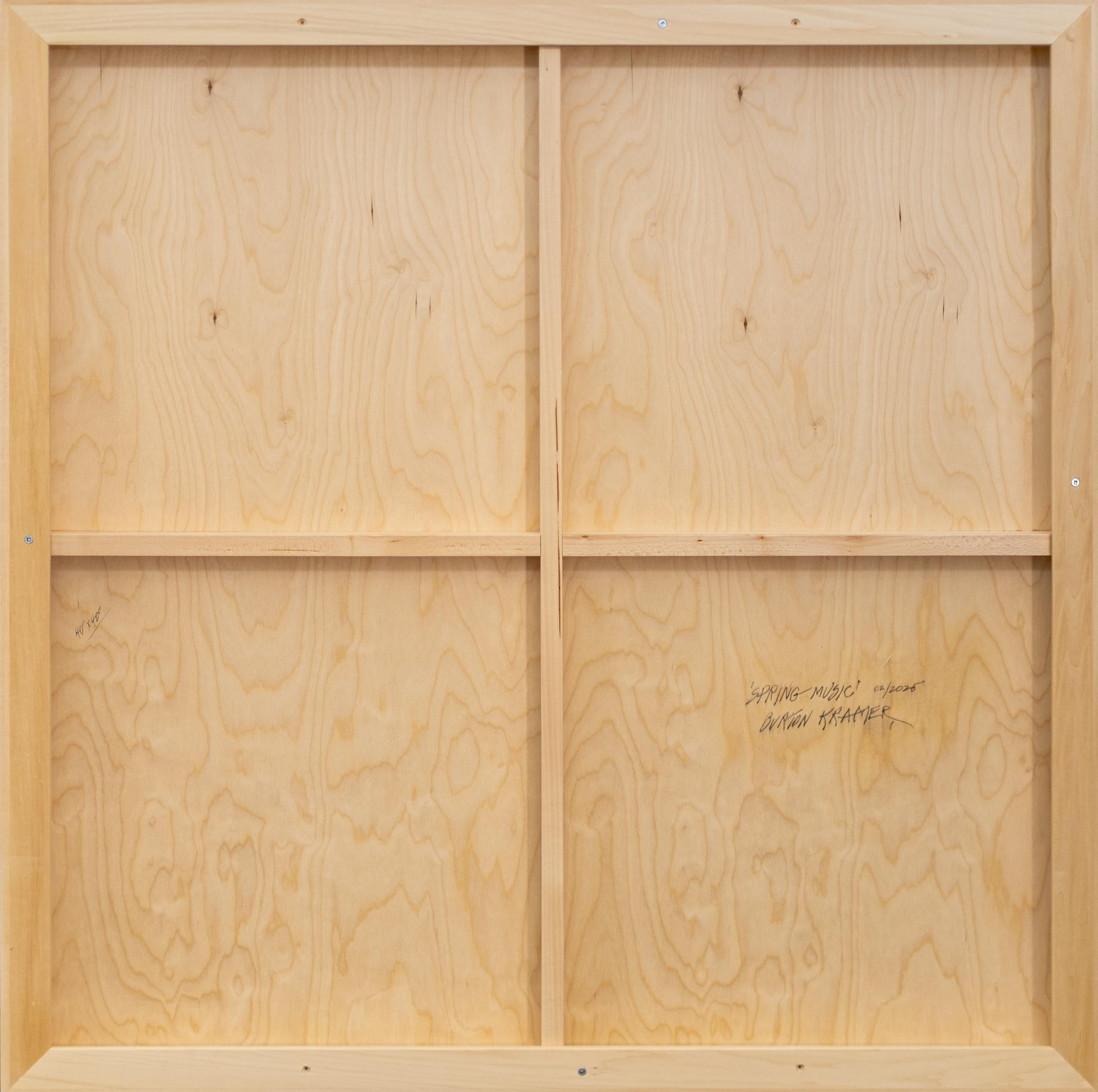 Spring Music – modernistische, geometrische Abstraktion, Acryl auf Tafel im Angebot 11