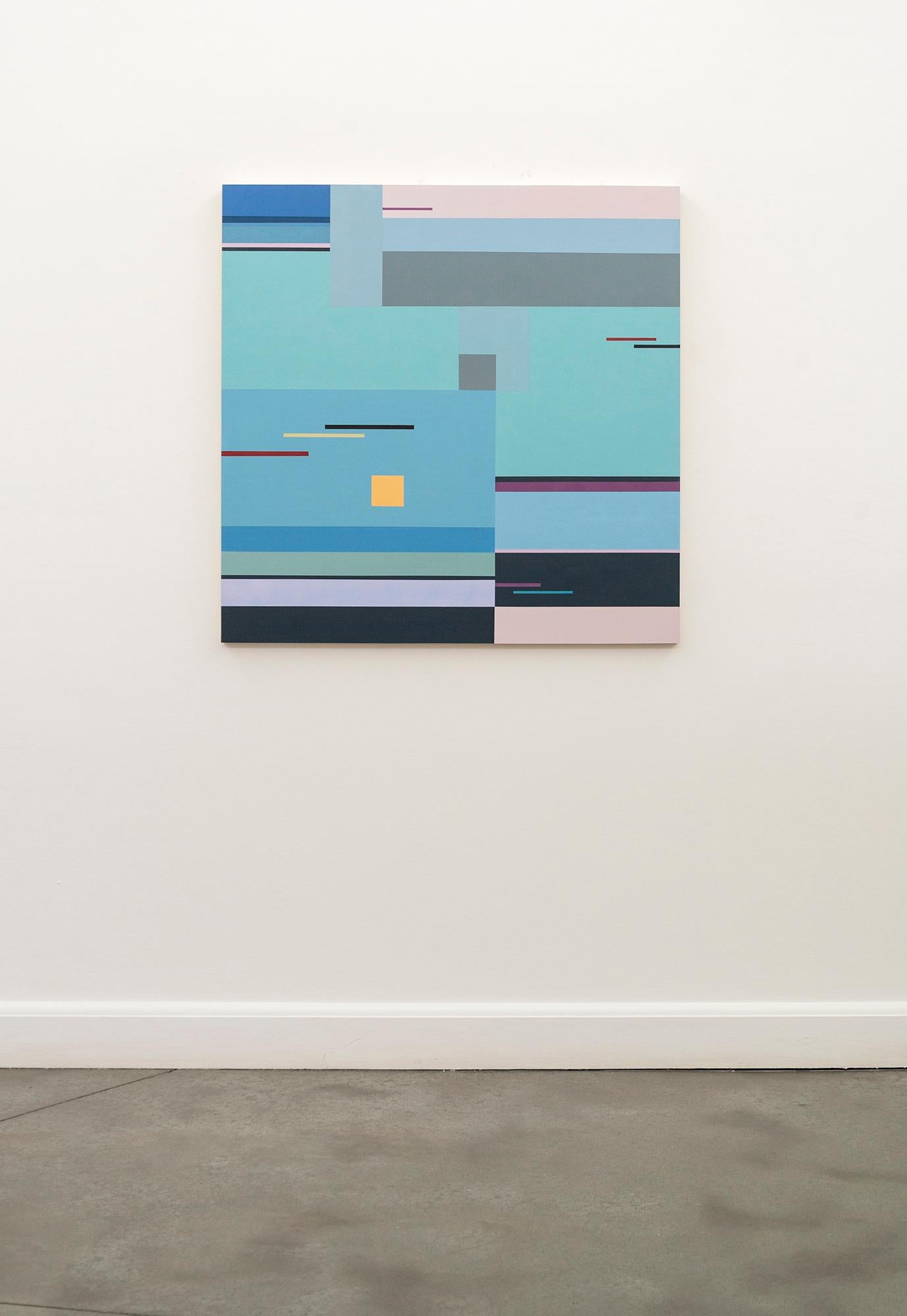 Música de primavera - modernista, abstracción geométrica, acrílico sobre panel 1