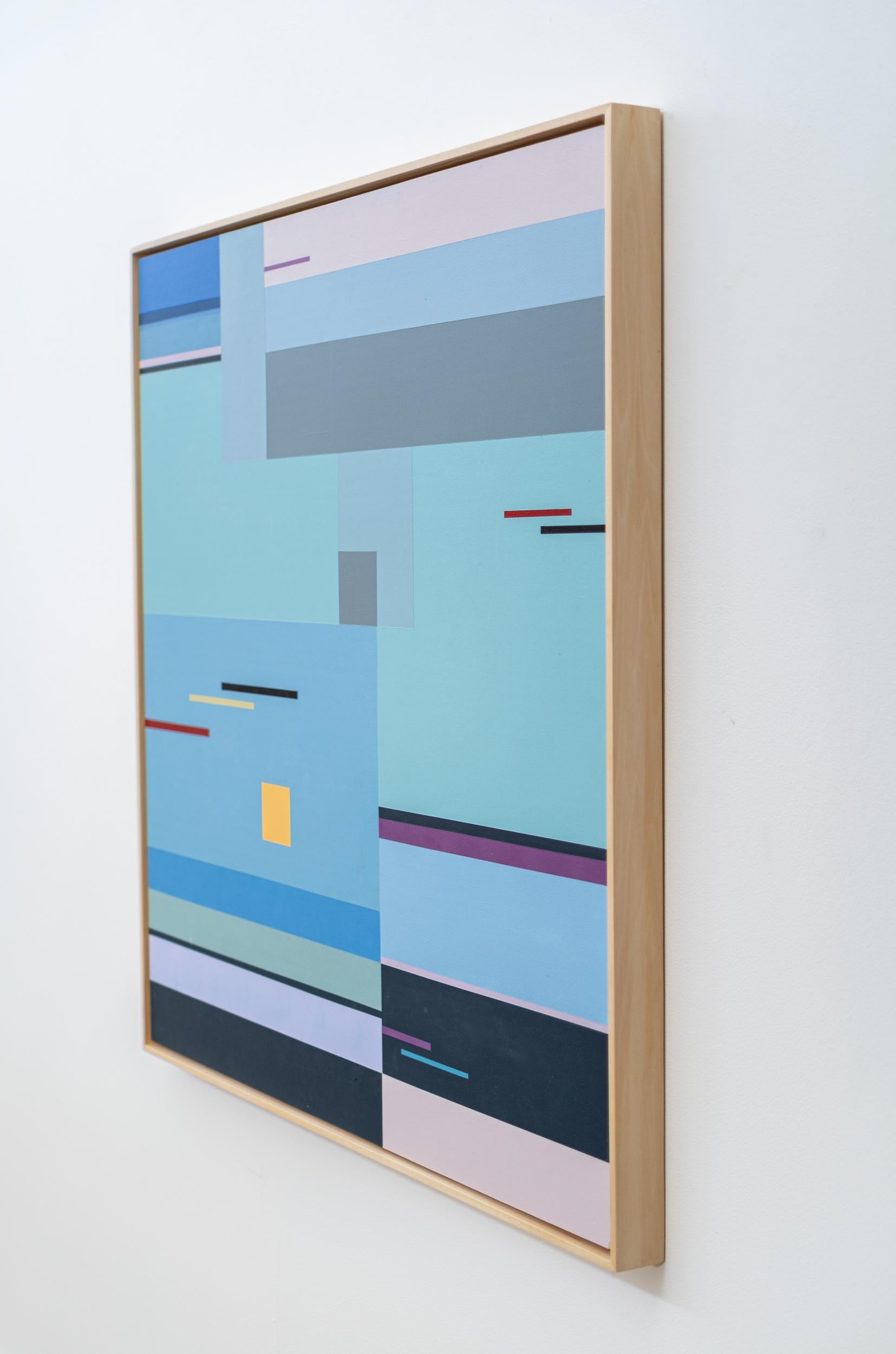 Spring Music – modernistische, geometrische Abstraktion, Acryl auf Tafel im Angebot 2