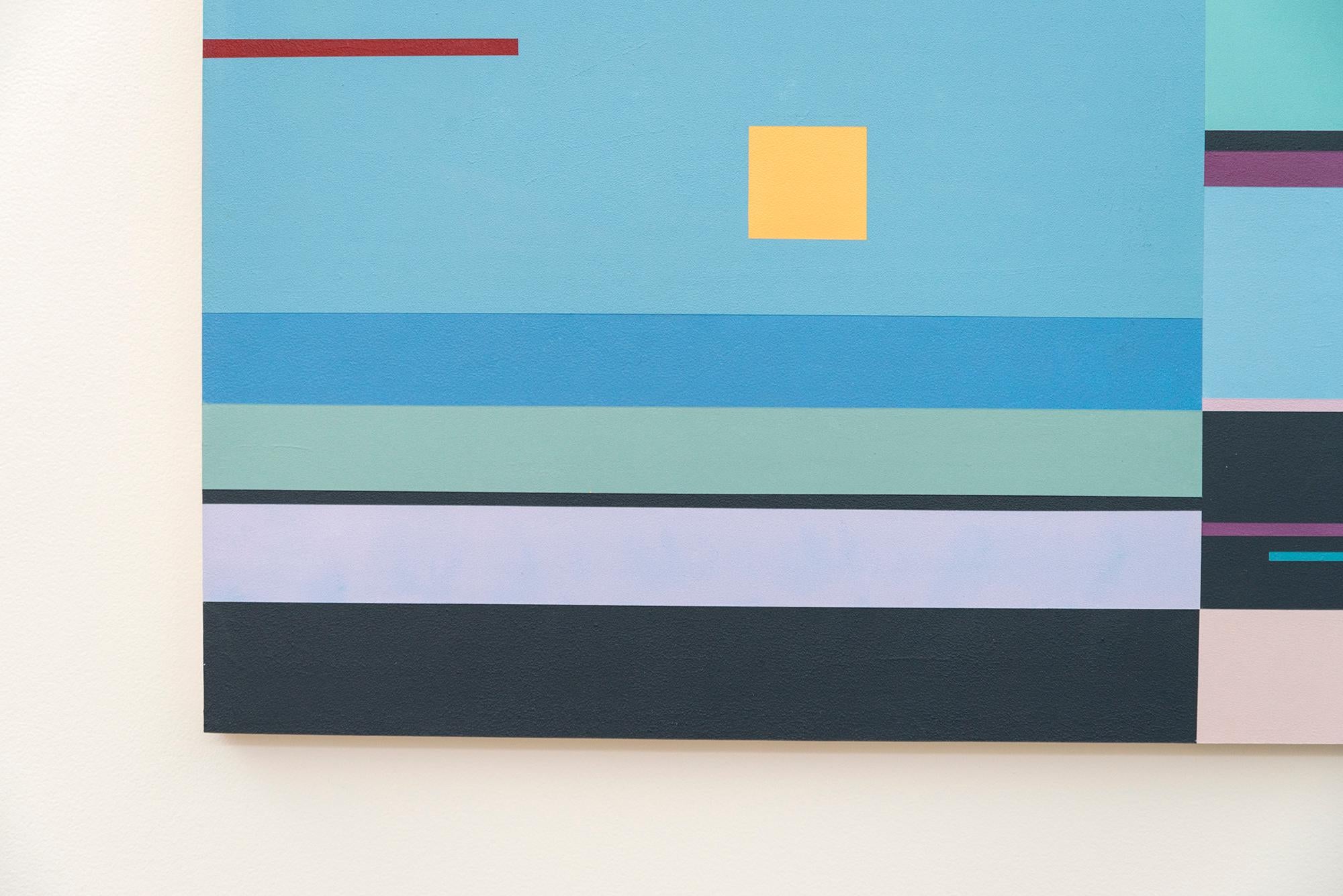 Música de primavera - modernista, abstracción geométrica, acrílico sobre panel 2