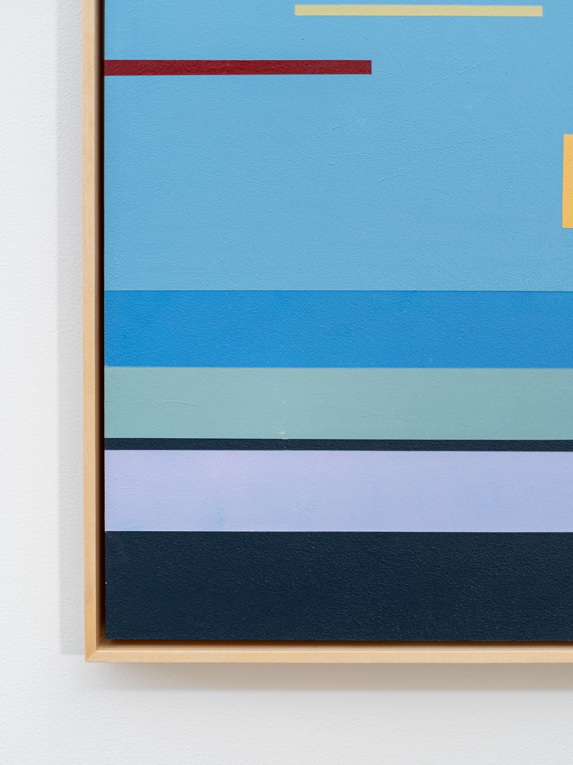 Spring Music – modernistische, geometrische Abstraktion, Acryl auf Tafel im Angebot 3