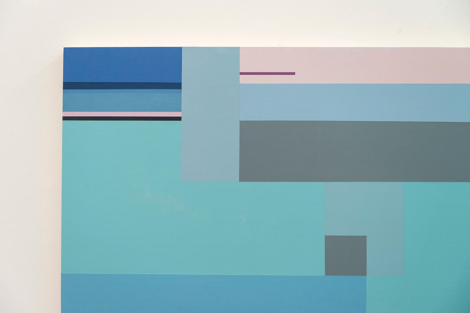 Música de primavera - modernista, abstracción geométrica, acrílico sobre panel 3