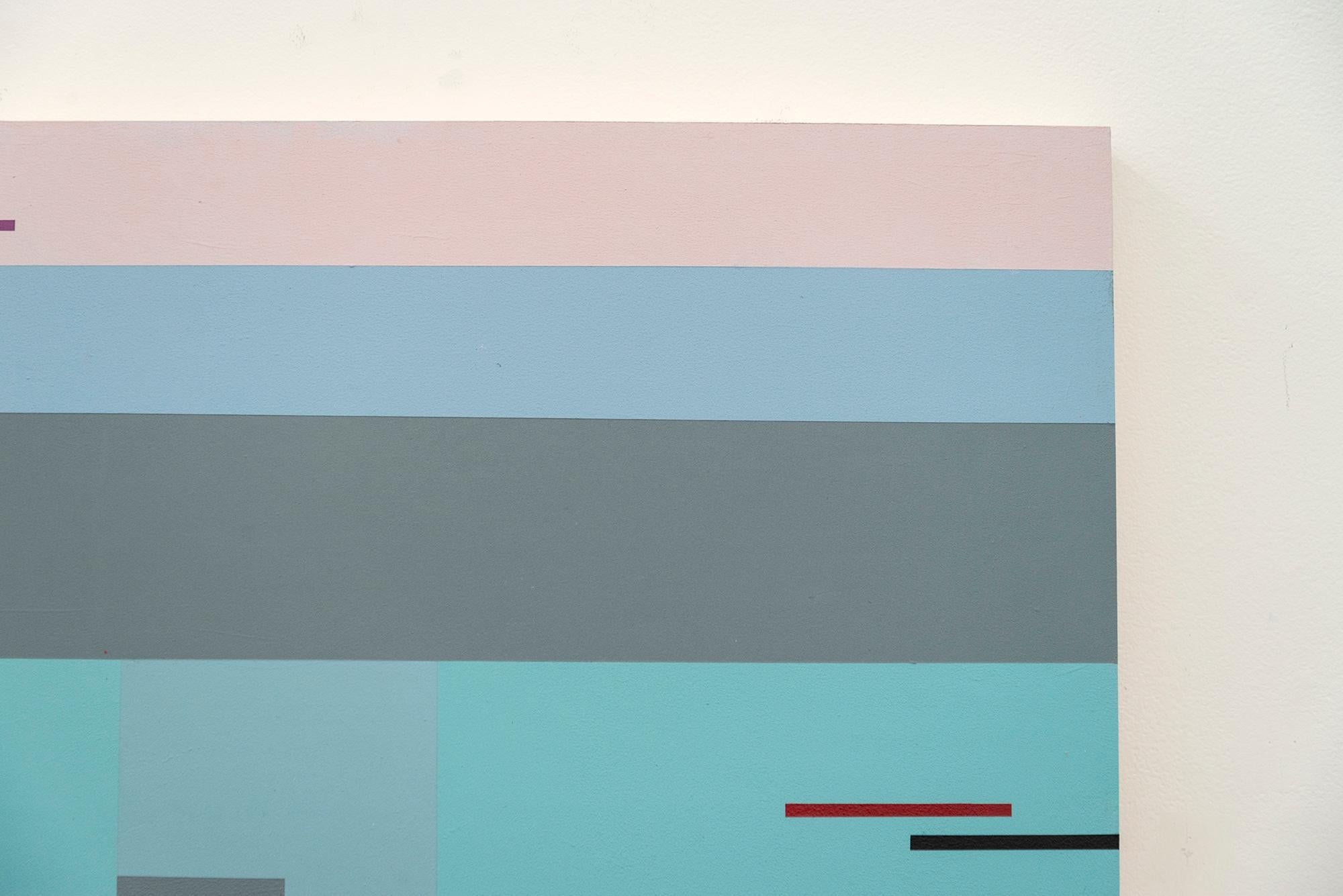 Música de primavera - modernista, abstracción geométrica, acrílico sobre panel 4