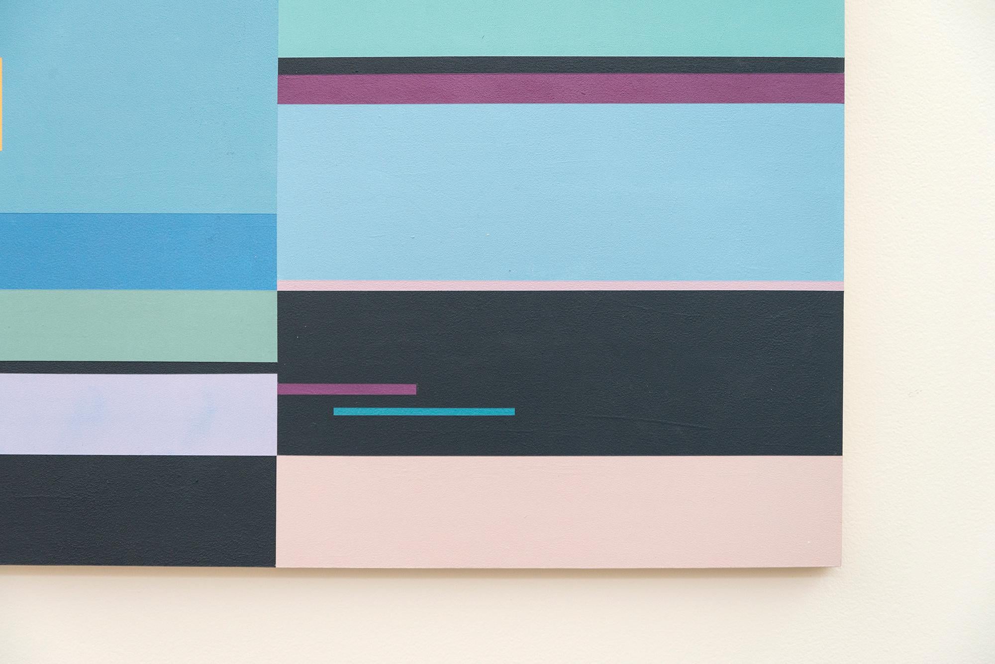 Música de primavera - modernista, abstracción geométrica, acrílico sobre panel 5