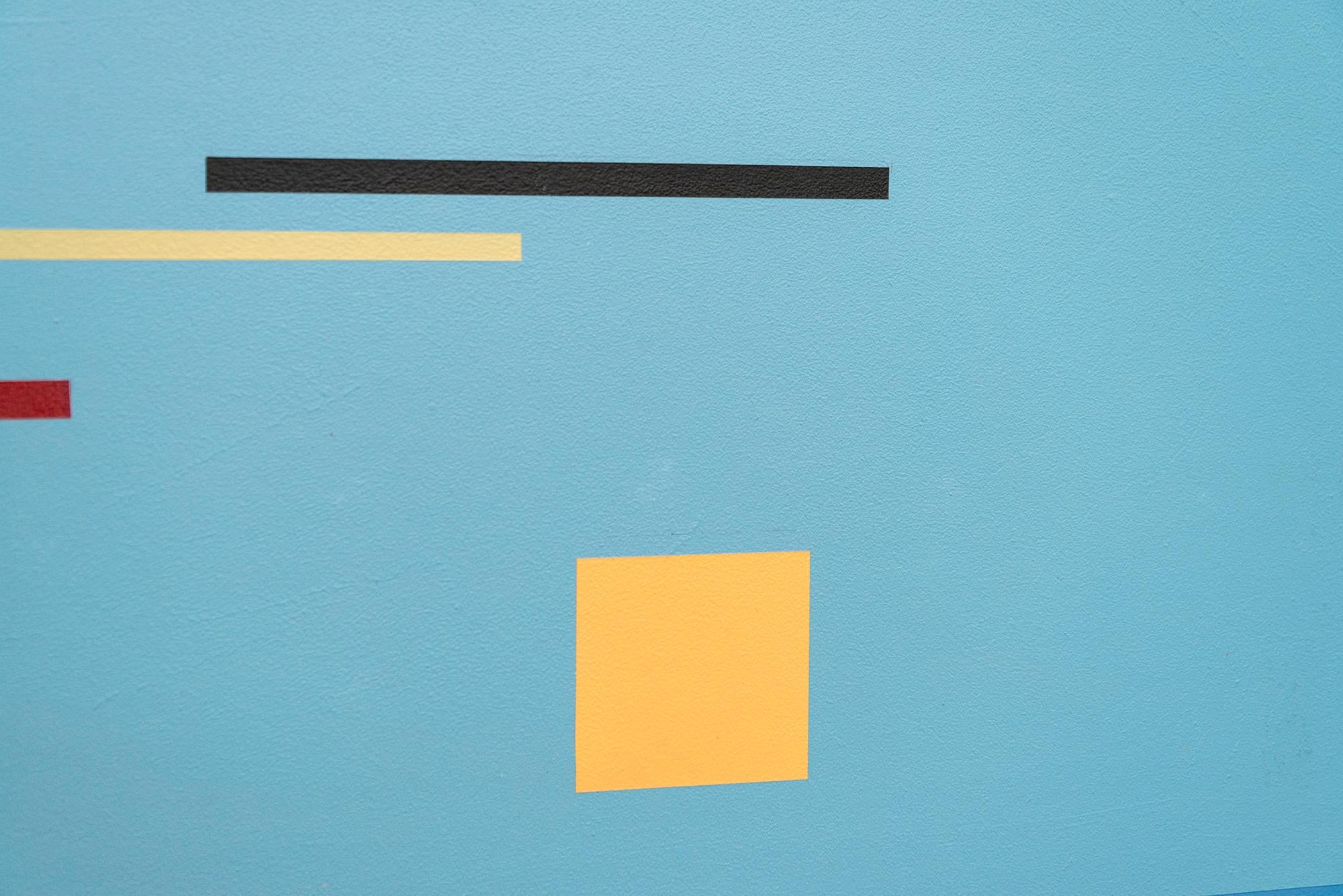 Música de primavera - modernista, abstracción geométrica, acrílico sobre panel 6