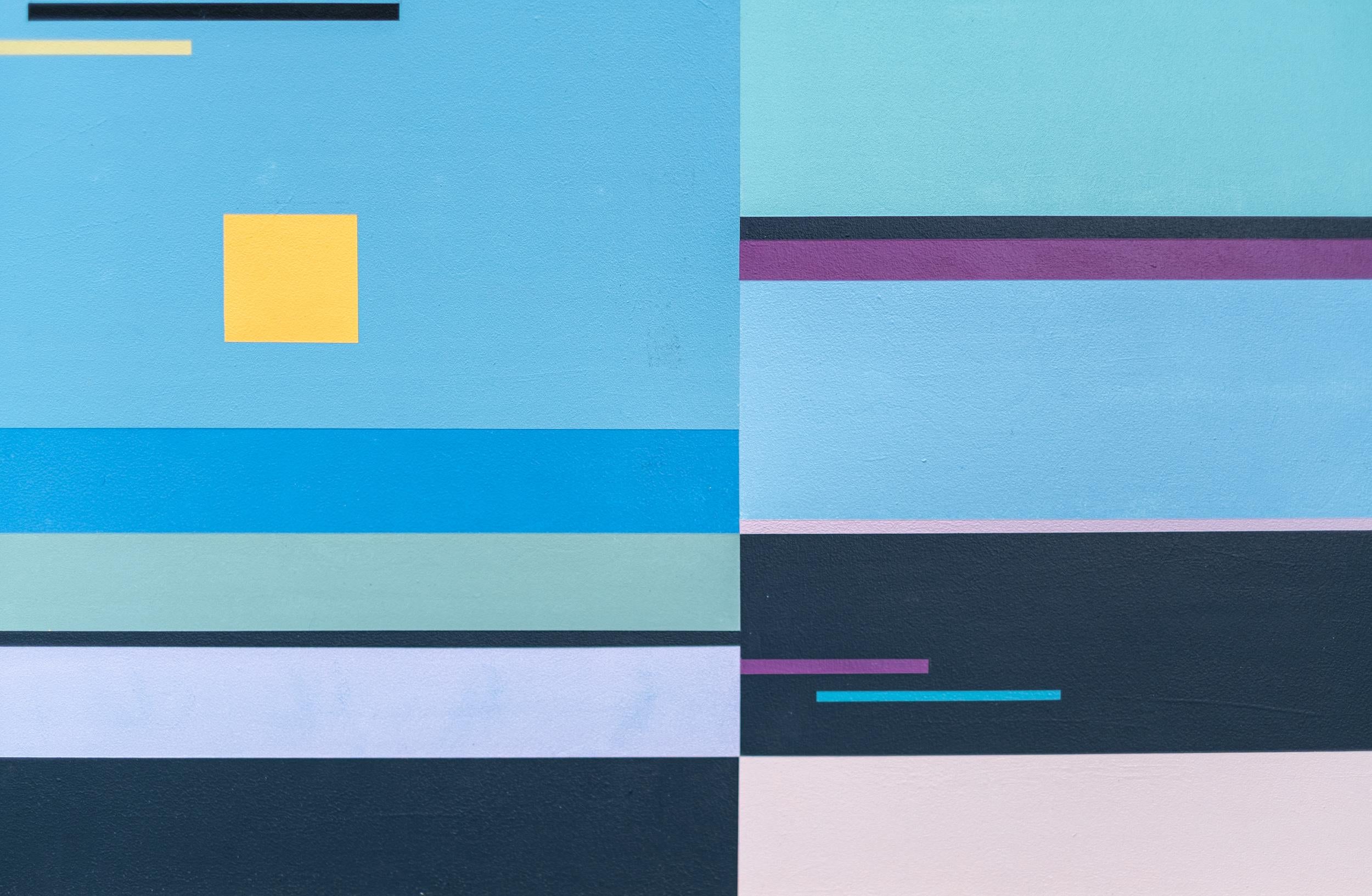 Spring Music – modernistische, geometrische Abstraktion, Acryl auf Tafel im Angebot 7