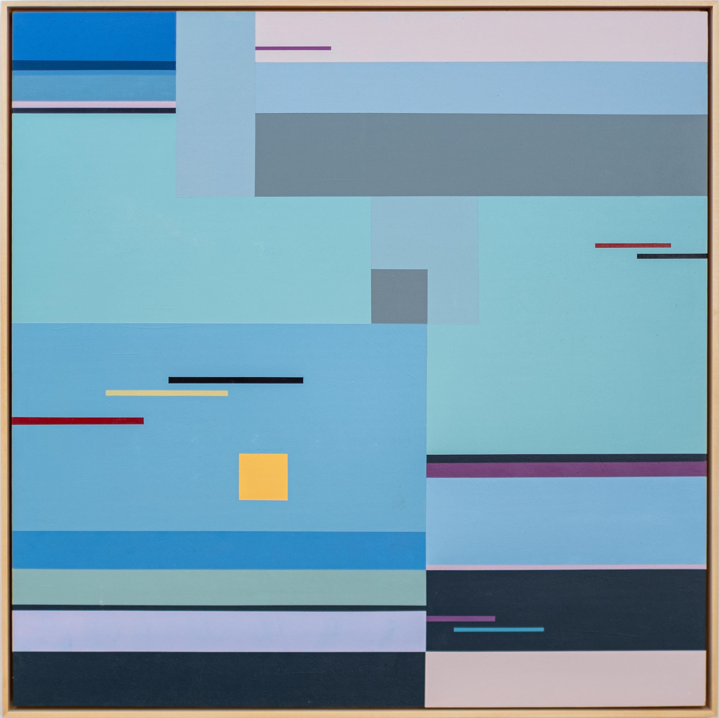 Spring Music – modernistische, geometrische Abstraktion, Acryl auf Tafel