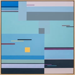 Spring Music - modernist, geometric abstraction, acrylic on panel