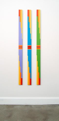 TTH 6.2 Trio - alto, stretto, giocoso, astratto geometrico, acrilico su alluminio