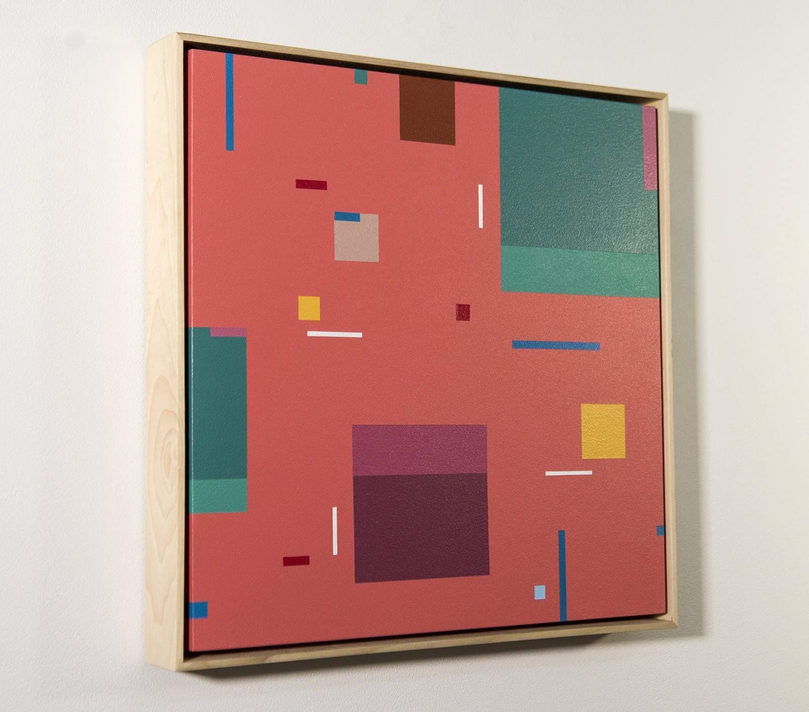 Vivace 11 - colourful, geometric abstraction, modernist, acrylic on panel - Painting by Burton Kramer